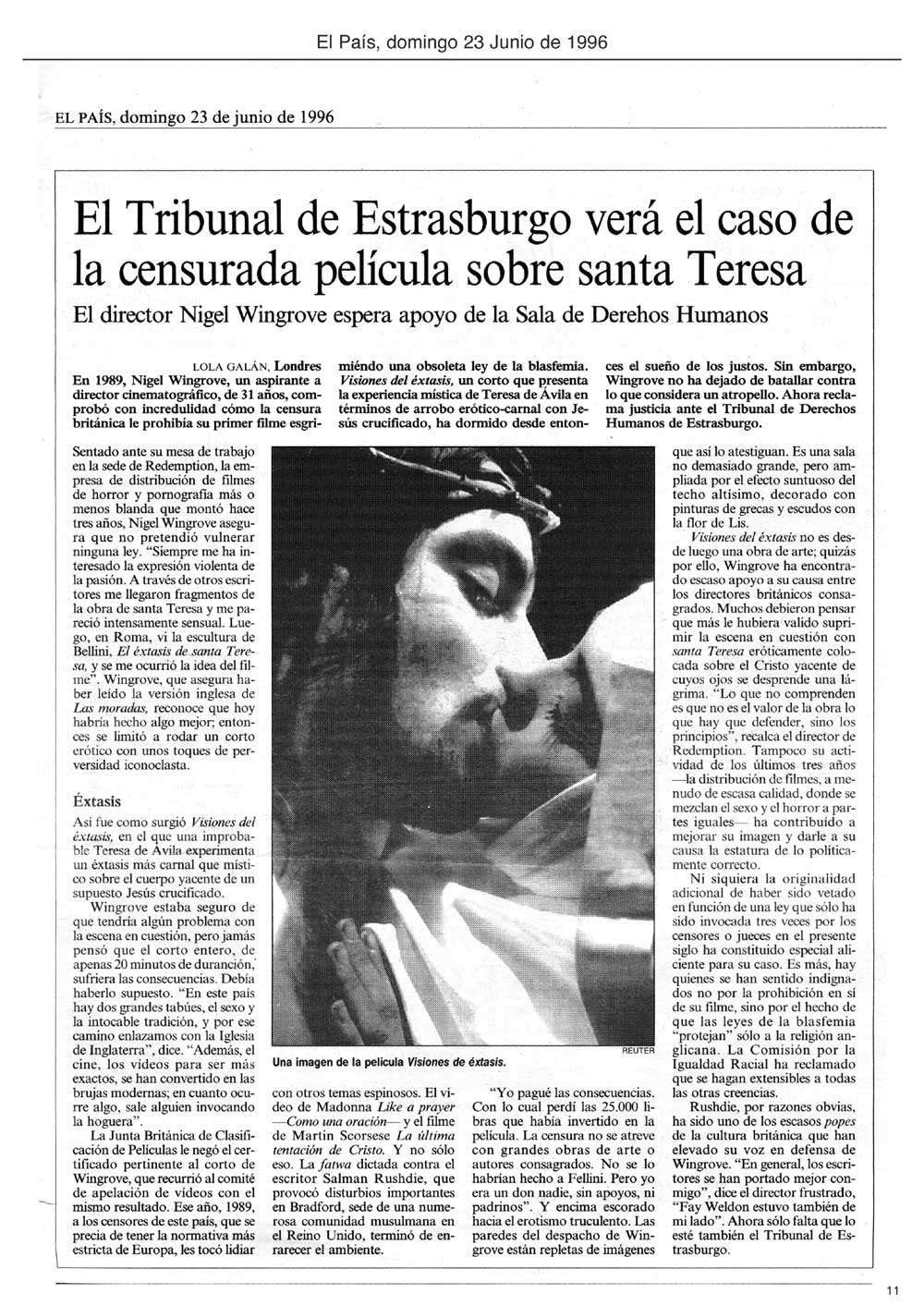 El País, domingo 23 Junio de 1996