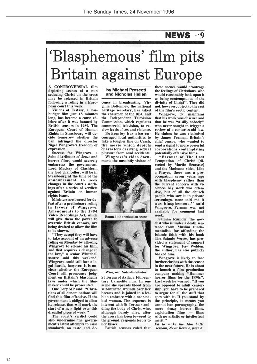The Sunday Times, 24 November 1996
