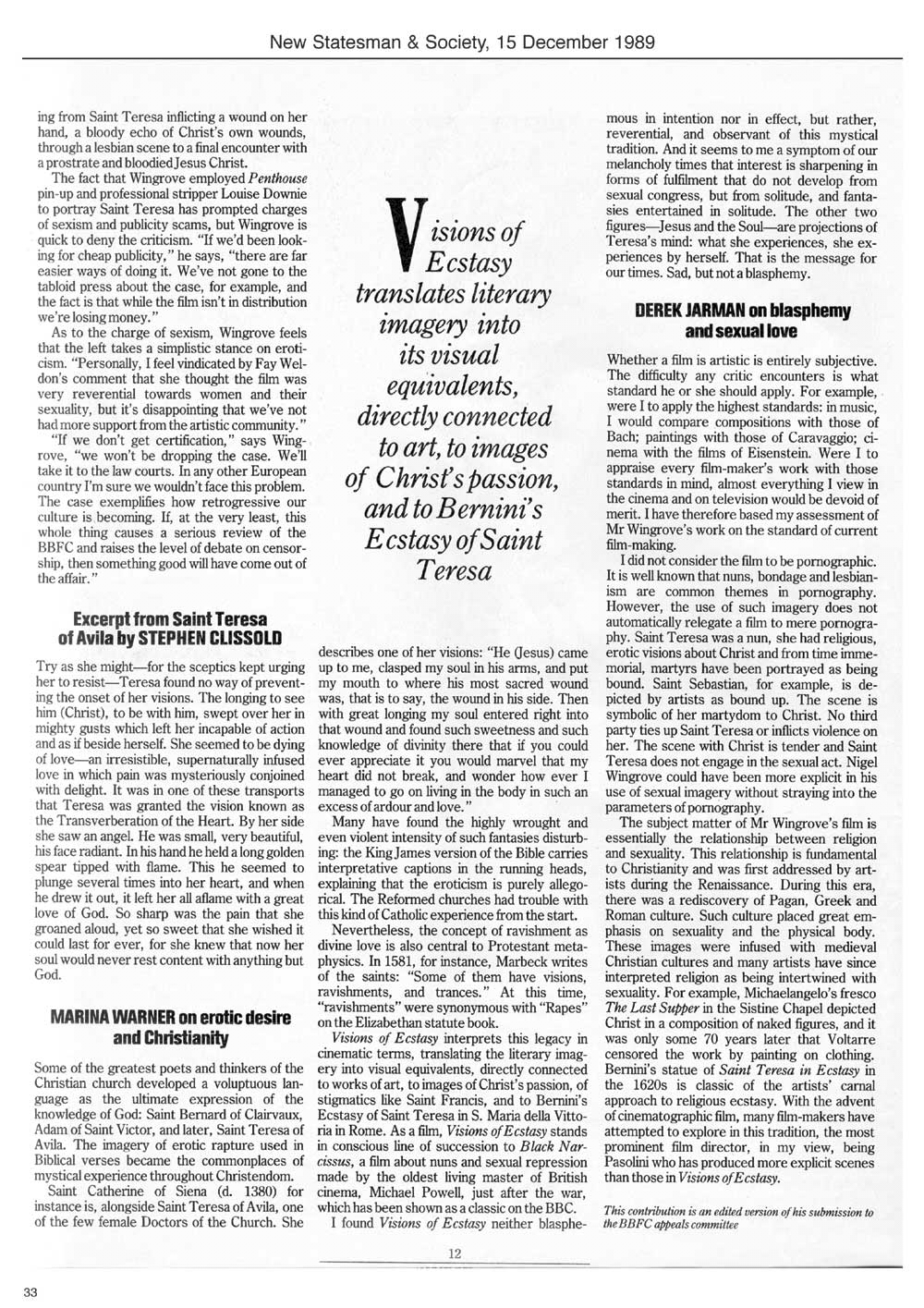 The New Statesman 15 December 1989