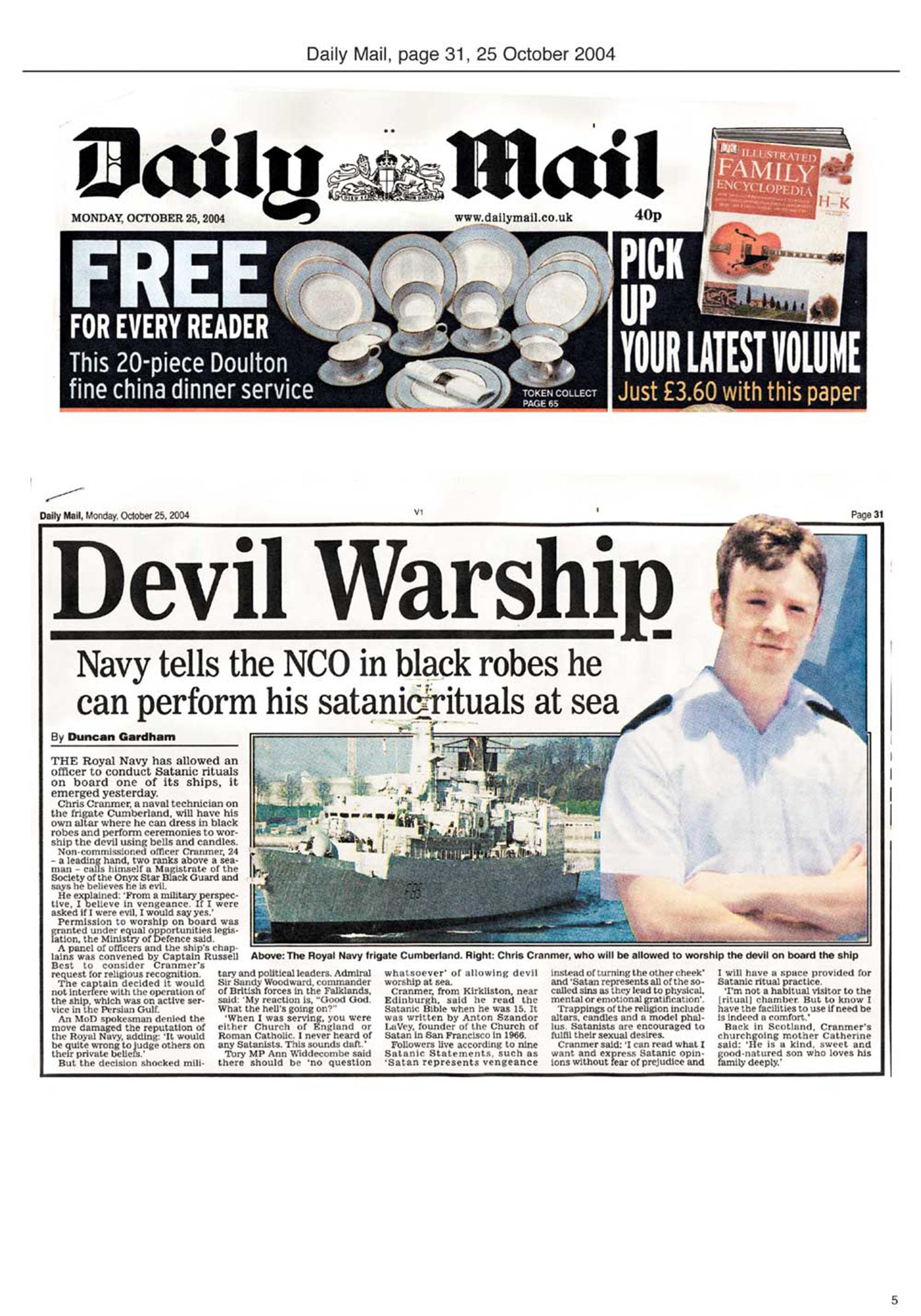 The Daily Express October 2004