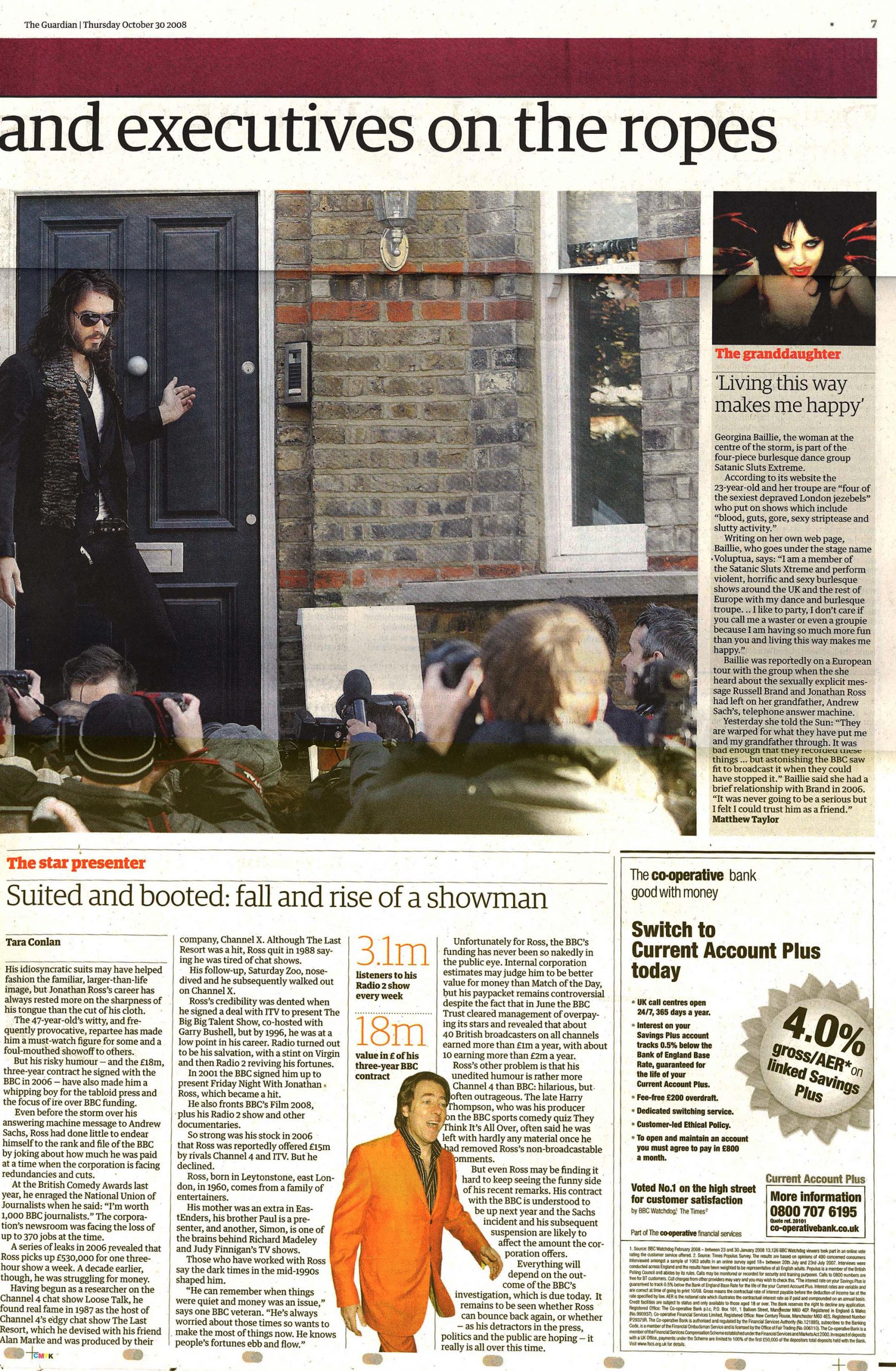 Sachsgate Evening Standard 20081028