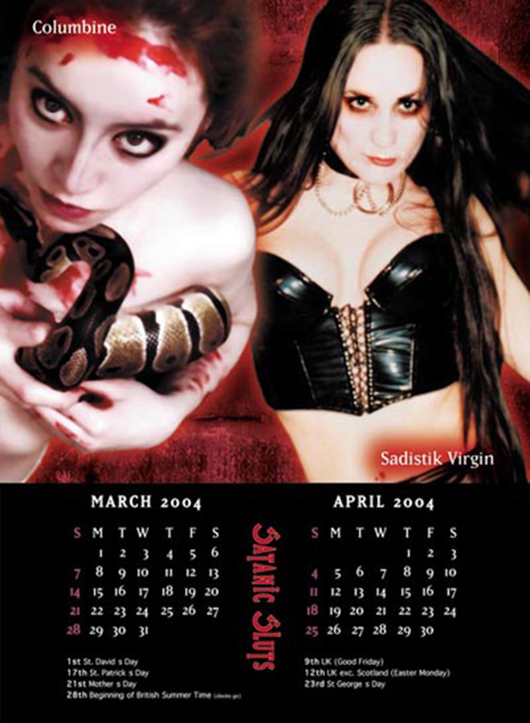 Satanic Sluts Calendar 2004